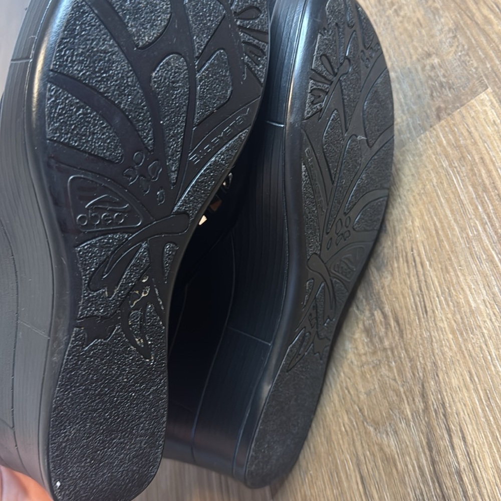 Abeo Women's Bio Kamela AK150 Black Suede Leather Comfort Wedge Heels Size 9.5 N - Picture 9 of 10